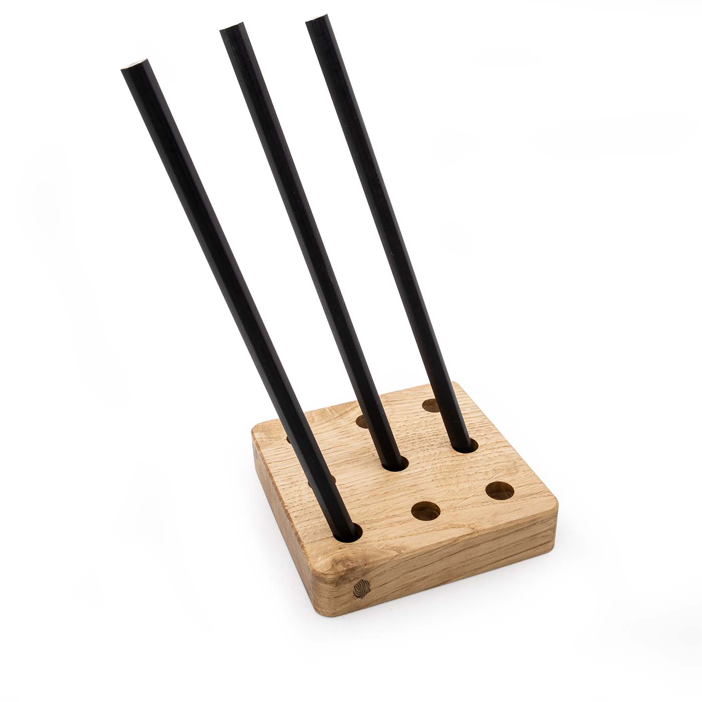 Quadratischer Organizer mit Stifteständer, Eiche