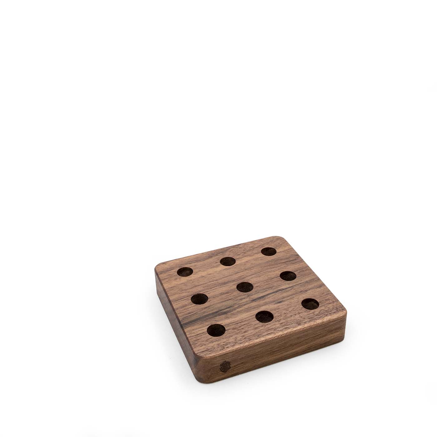 Quadratischer Organizer mit Stifteständer, amerikanischer Nussbaum
