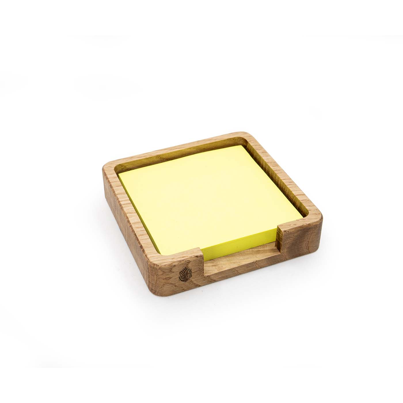 Quadratische Organizer-Notizbox aus Eiche