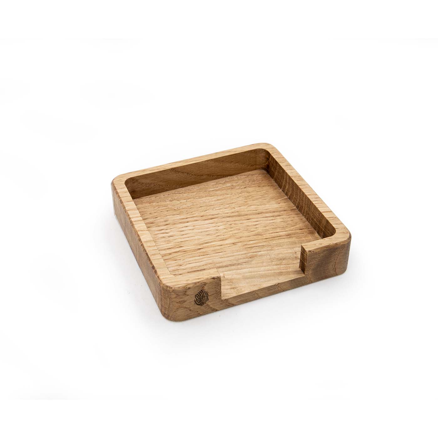 Quadratische Organizer-Notizbox aus Eiche