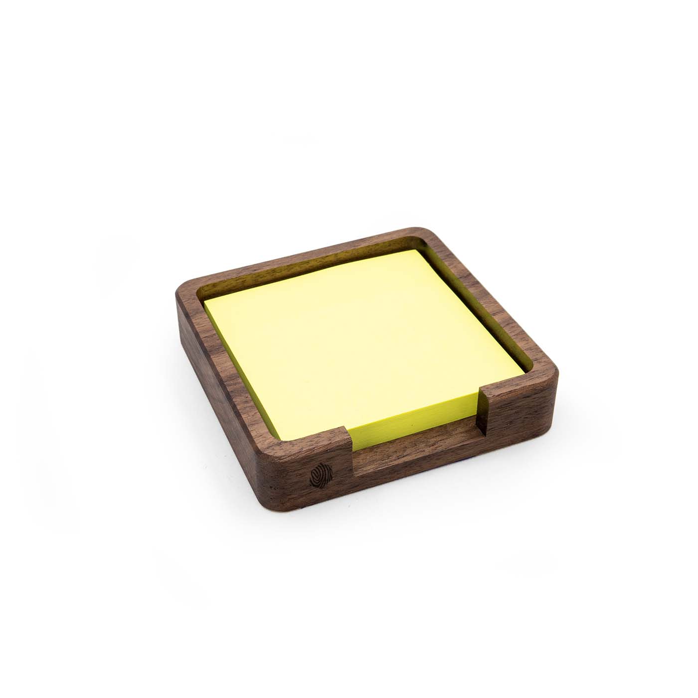 Quadratische Organizer-Notizbox aus amerikanischem Nussbaum