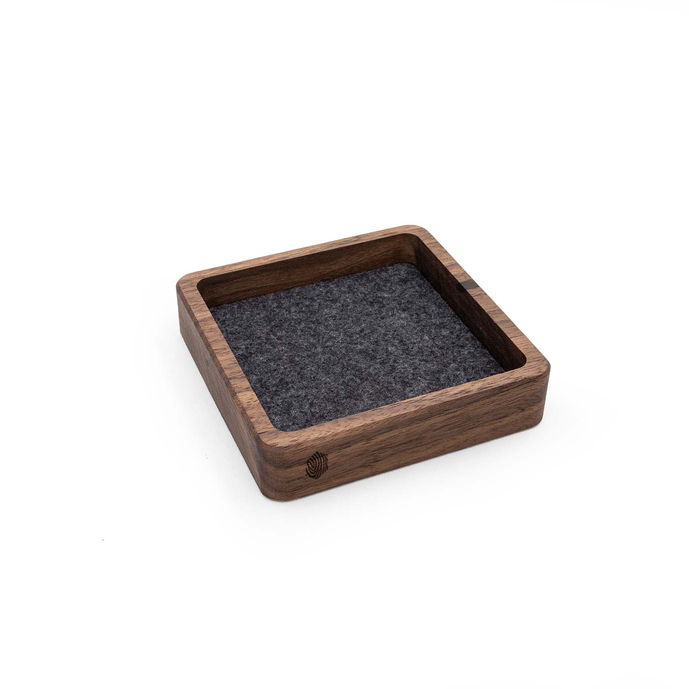 Quadratischer Organizer mit einer Kammer amerikanischer Nussbaum