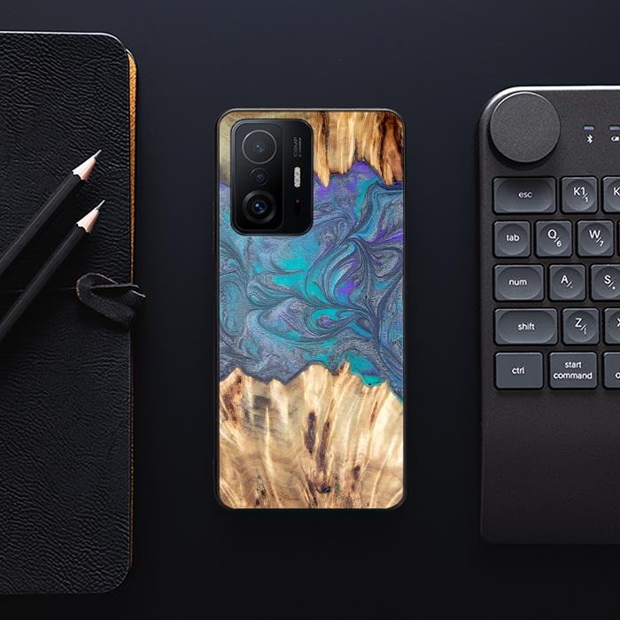 Xiaomi 11T / 11T Pro Handyhülle aus Harz und Holz - Synergy#D107