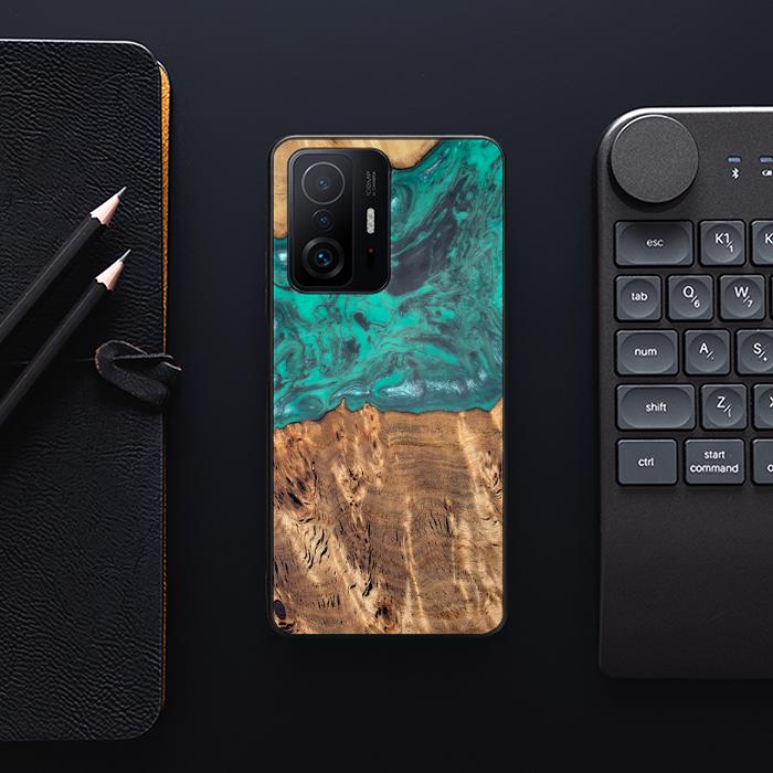 Xiaomi 11T / 11T Pro Handyhülle aus Harz und Holz - Synergy#D108
