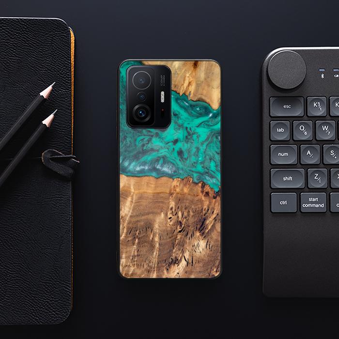Xiaomi 11T / 11T Pro Handyhülle aus Harz und Holz - Synergy#D111