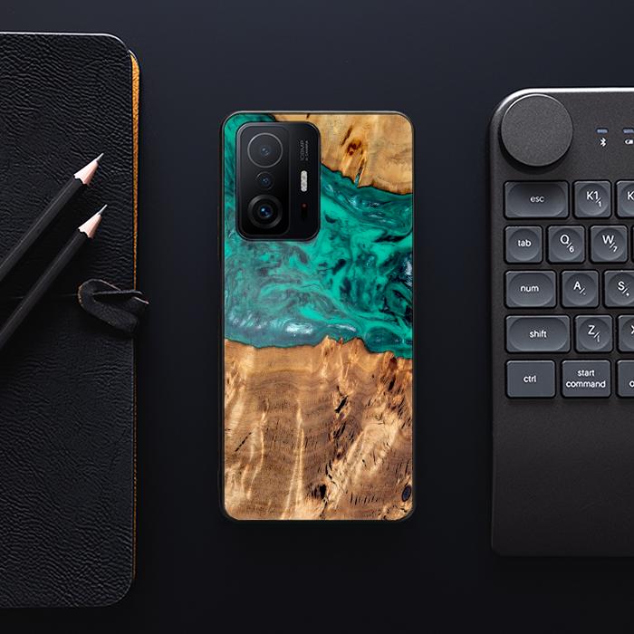 Xiaomi 11T / 11T Pro Handyhülle aus Harz und Holz - Synergy#D133