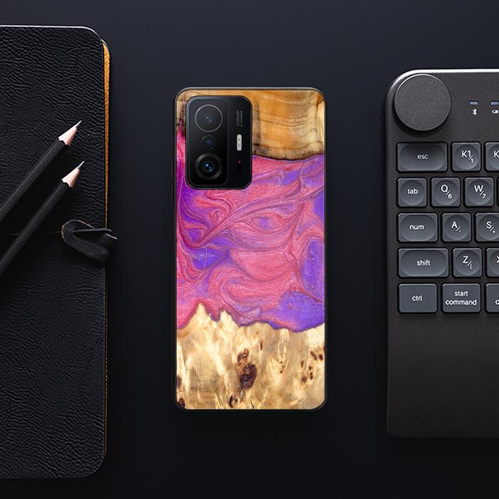 Xiaomi 11T / 11T Pro Handyhülle aus Harz und Holz - Synergy#D136
