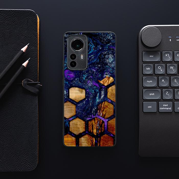 Xiaomi 12 Pro Handyhülle aus Harz und Holz - Synergy#D105
