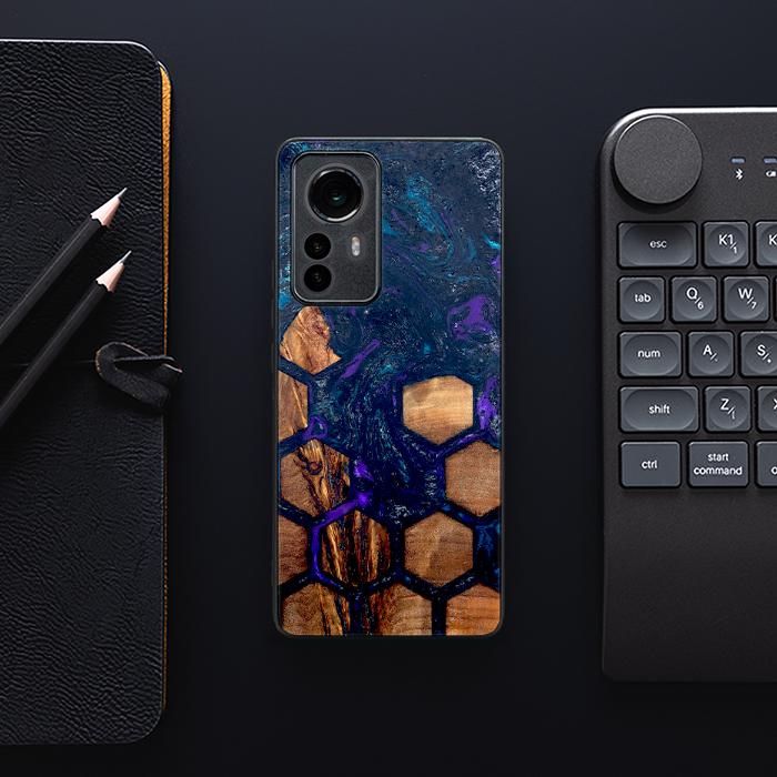 Xiaomi 12 Pro Handyhülle aus Harz und Holz - Synergy#D106