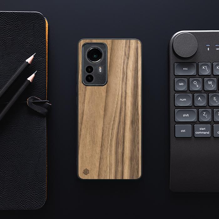 Xiaomi 12 Pro Handyhülle aus Holz - Nussbaum