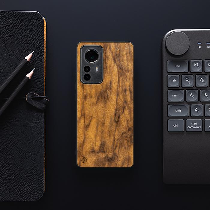 Xiaomi 12 / 12X Handyhülle aus Holz - Imbuia