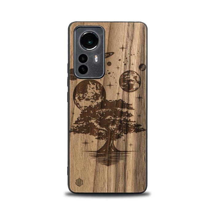Xiaomi 12 / 12X Handyhülle aus Holz - Galactic Garden
