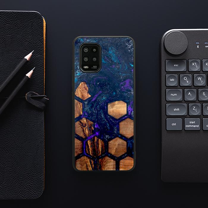 Xiaomi Mi 10 lite Handyhülle aus Harz und Holz - Synergy#D106