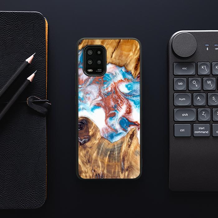 Xiaomi Mi 10 lite Handyhülle aus Harz und Holz - Synergy#D125