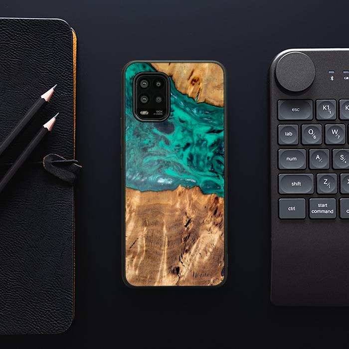 Xiaomi Mi 10 lite Handyhülle aus Harz und Holz - Synergy#D133