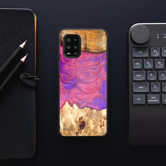 Xiaomi Mi 10 lite Handyhülle aus Harz und Holz - Synergy#D136