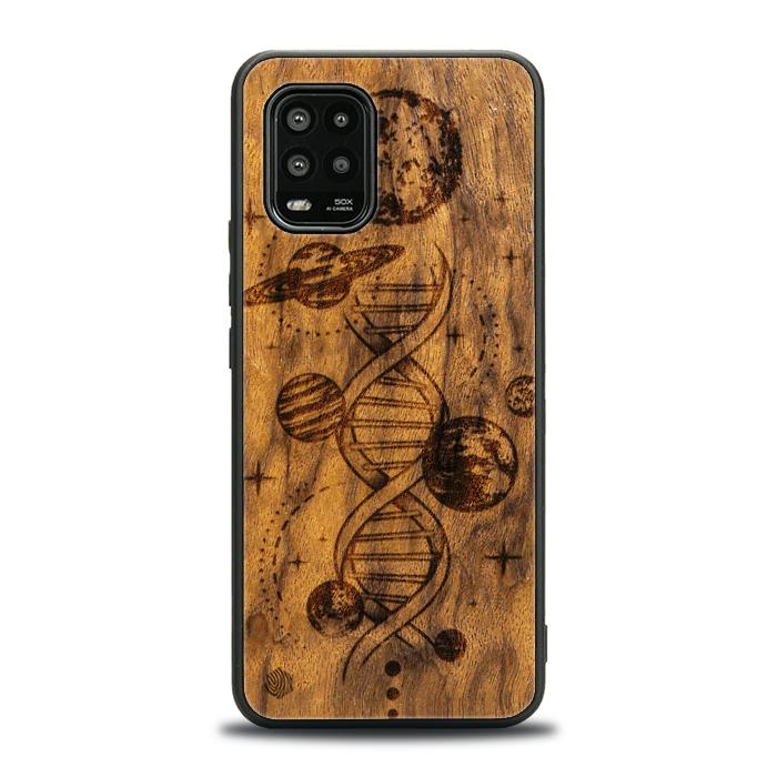 Xiaomi Mi 10 lite Handyhülle aus Holz - Space DNA (Imbuia)
