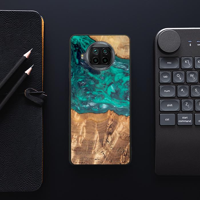 Xiaomi Mi 10T lite Handyhülle aus Harz und Holz - Synergy#D109
