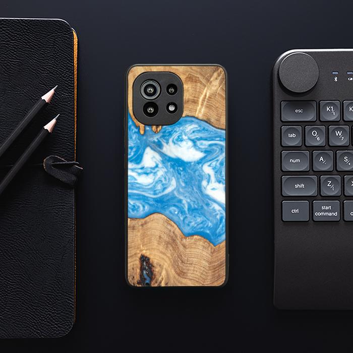 Xiaomi Mi 11 lite / 5G / 5G NE Handyhülle aus Harz und Holz - SYNERGY#B03