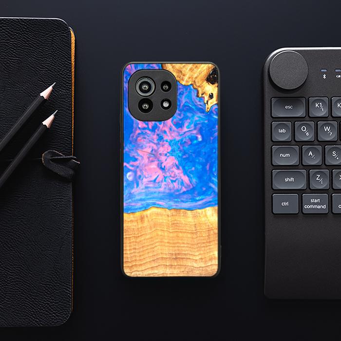 Xiaomi Mi 11 lite / 5G / 5G NE Handyhülle aus Harz und Holz - SYNERGY#B23