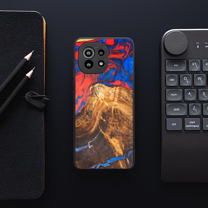 Xiaomi Mi 11 lite / 5G / 5G NE Handyhülle aus Harz und Holz - SYNERGY#B31