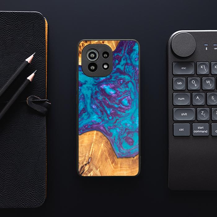 Xiaomi Mi 11 lite / 5G / 5G NE Handyhülle aus Harz und Holz - Synergy#B28
