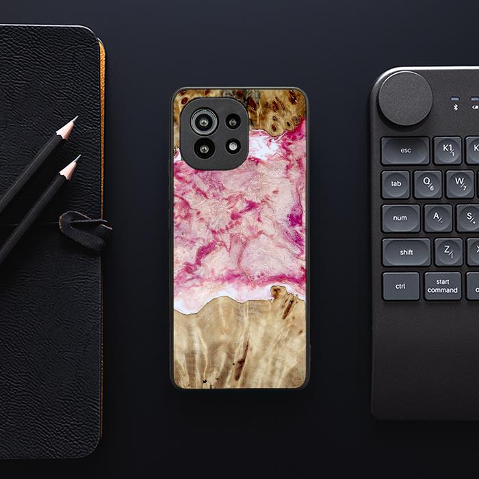 Xiaomi Mi 11 lite / 5G / 5G NE Handyhülle aus Harz und Holz - Synergy#D101