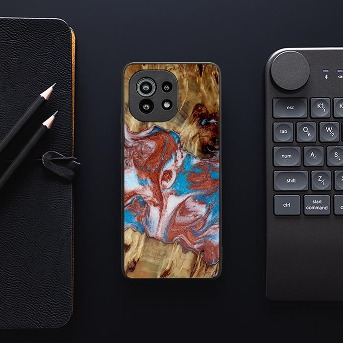 Xiaomi Mi 11 lite / 5G / 5G NE Handyhülle aus Harz und Holz - Synergy#D103