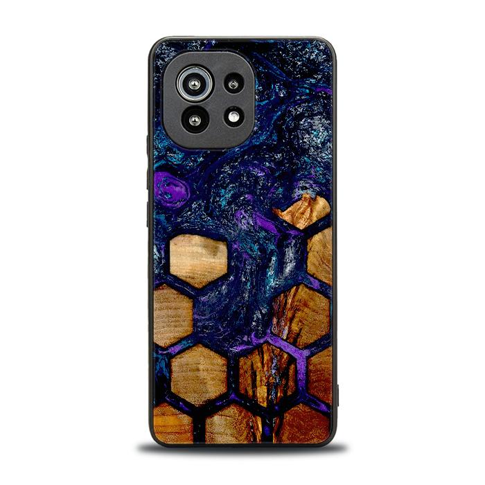 Xiaomi Mi 11 lite / 5G / 5G NE Handyhülle aus Harz und Holz - Synergy#D105