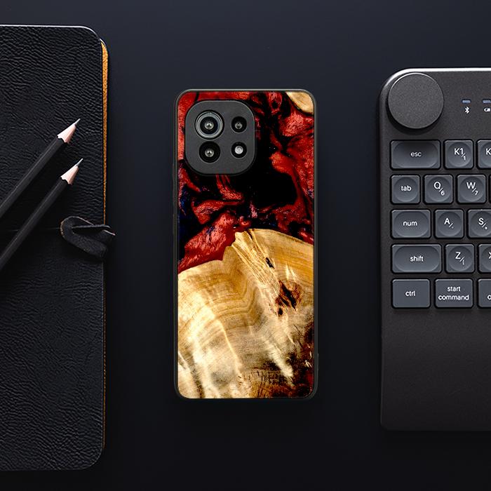 Xiaomi Mi 11 lite / 5G / 5G NE Handyhülle aus Harz und Holz - Synergy#D117