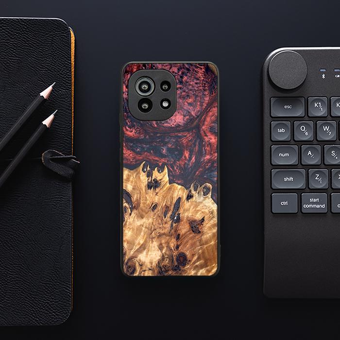 Xiaomi Mi 11 lite / 5G / 5G NE Handyhülle aus Harz und Holz - Synergy#D118