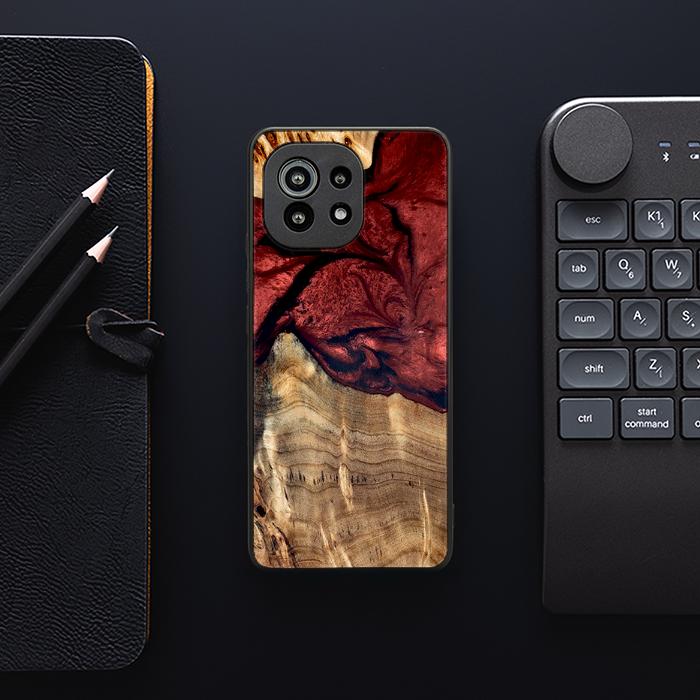 Xiaomi Mi 11 lite / 5G / 5G NE Handyhülle aus Harz und Holz - Synergy#D122