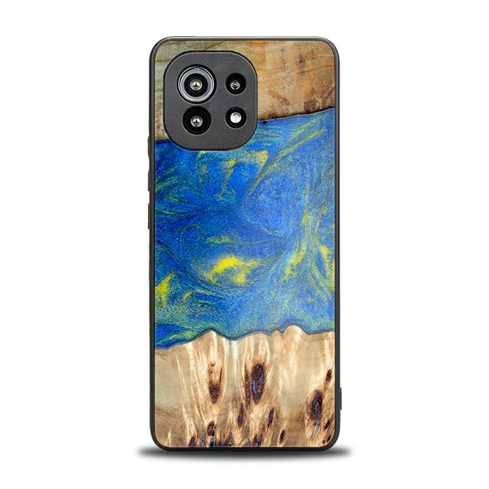 Xiaomi Mi 11 lite / 5G / 5G NE Handyhülle aus Harz und Holz - Synergy#D128