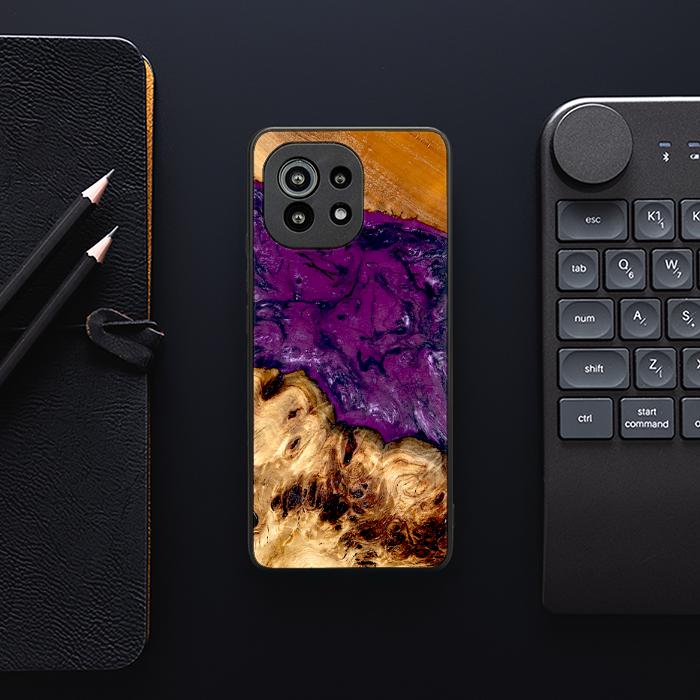 Xiaomi Mi 11 lite / 5G / 5G NE Handyhülle aus Harz und Holz - Synergy#D130