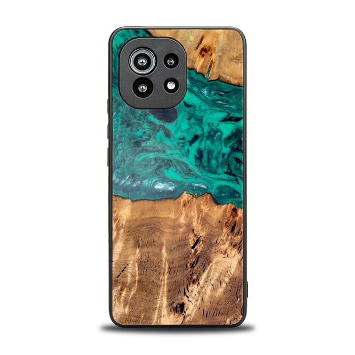 Xiaomi Mi 11 lite / 5G / 5G NE Handyhülle aus Harz und Holz - Synergy#D133