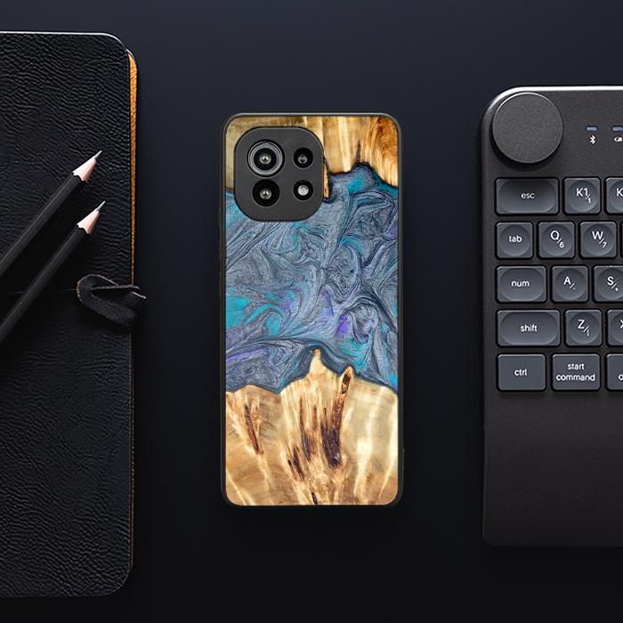 Xiaomi Mi 11 lite / 5G / 5G NE Handyhülle aus Harz und Holz - Synergy#D135