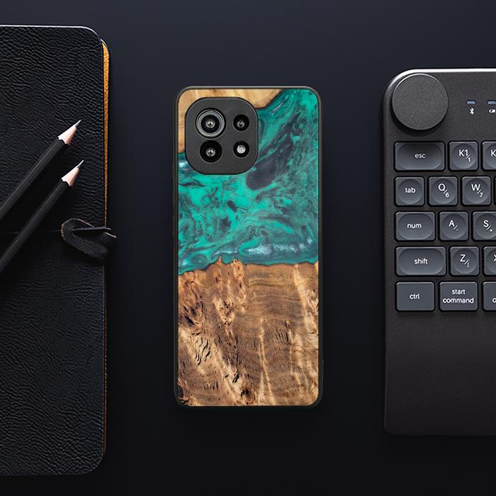 Xiaomi Mi 11 Handyhülle aus Harz und Holz - Synergy#D108