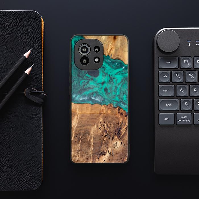 Xiaomi Mi 11 Handyhülle aus Harz und Holz - Synergy#D111