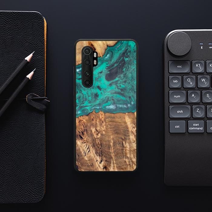 Xiaomi Mi NOTE 10 lite Handyhülle aus Harz und Holz - Synergy#D108