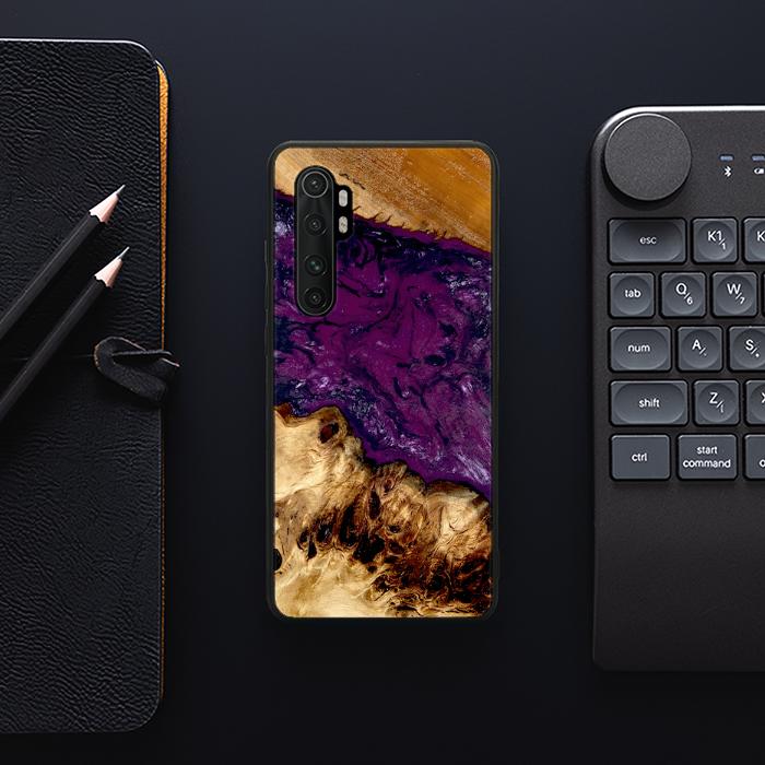 Xiaomi Mi NOTE 10 lite Handyhülle aus Harz und Holz - Synergy#D134