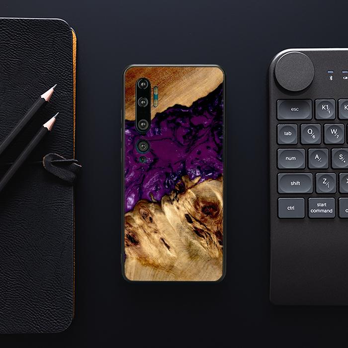 Xiaomi Mi NOTE 10 / 10 Pro Handyhülle aus Harz und Holz - Synergy#D113