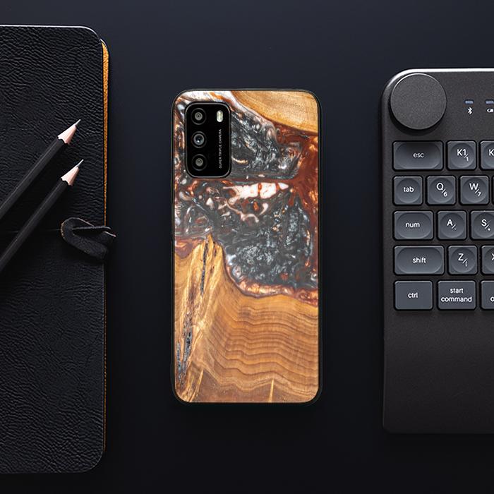 Xiaomi POCO M3 Handyhülle aus Harz und Holz - SYNERGY#B37