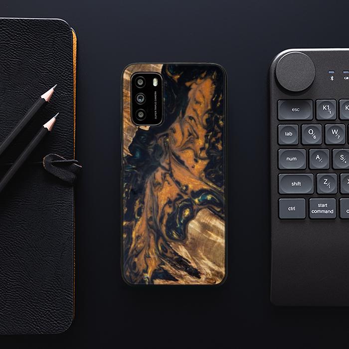 Xiaomi POCO M3 Handyhülle aus Harz und Holz - Synergy#162