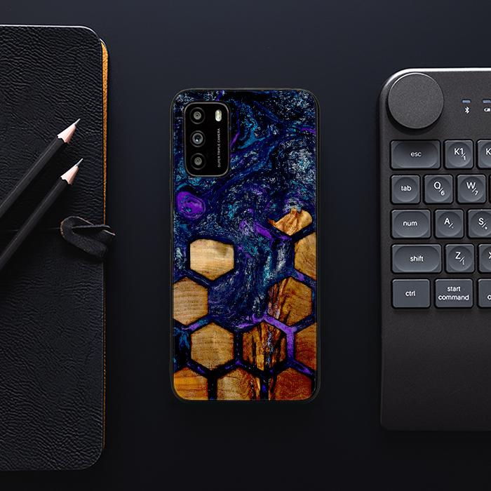 Xiaomi POCO M3 Handyhülle aus Harz und Holz - Synergy#D105