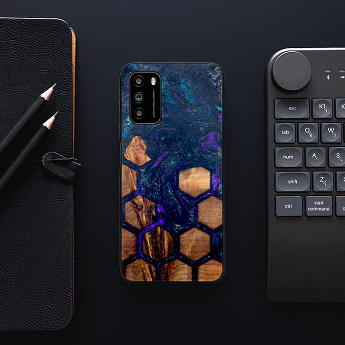 Xiaomi POCO M3 Handyhülle aus Harz und Holz - Synergy#D106