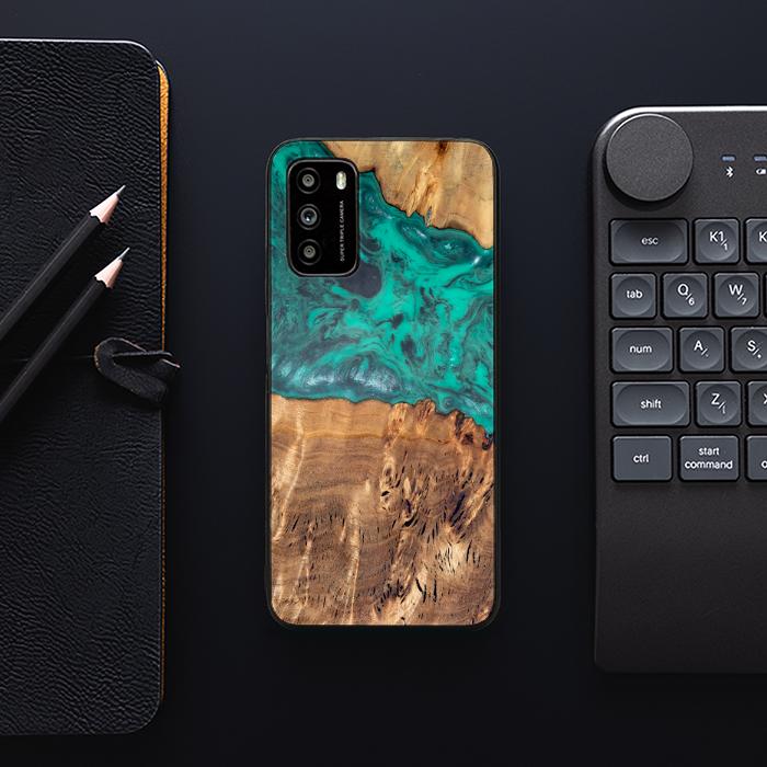 Xiaomi POCO M3 Handyhülle aus Harz und Holz - Synergy#D111