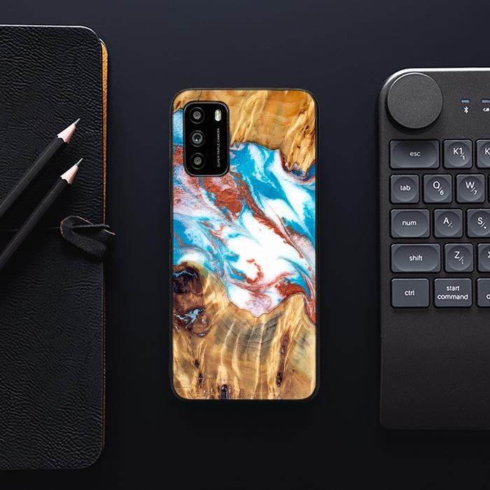 Xiaomi POCO M3 Handyhülle aus Harz und Holz - Synergy#D137