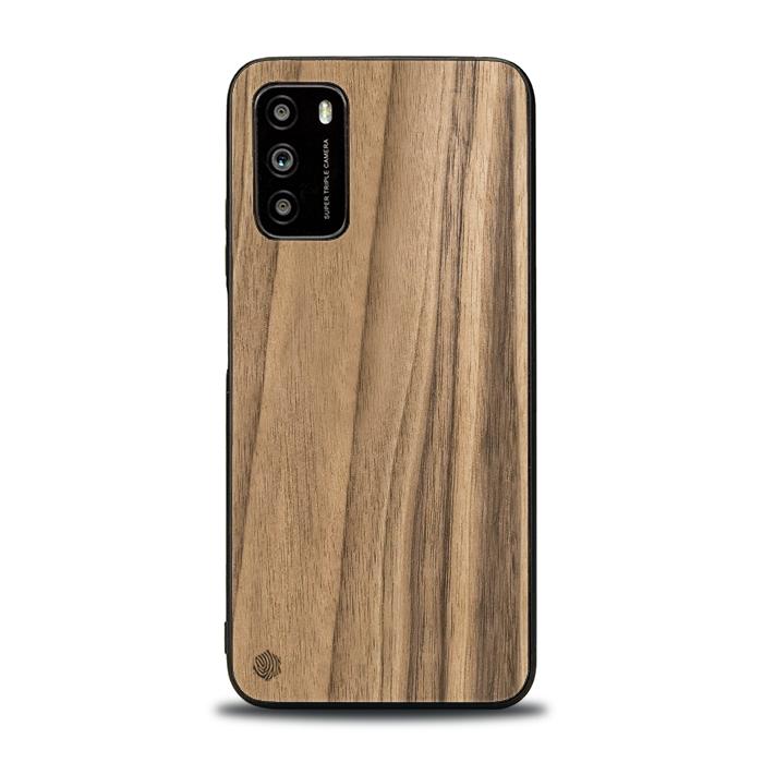 Xiaomi POCO M3 Handyhülle aus Holz - Nussbaum