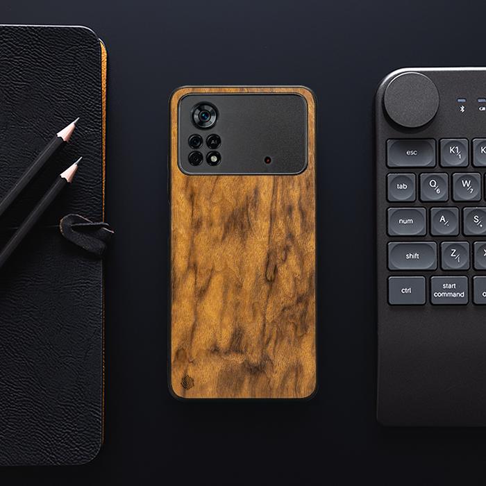 Xiaomi POCO X4 Pro 5G Handyhülle aus Holz - Imbuia