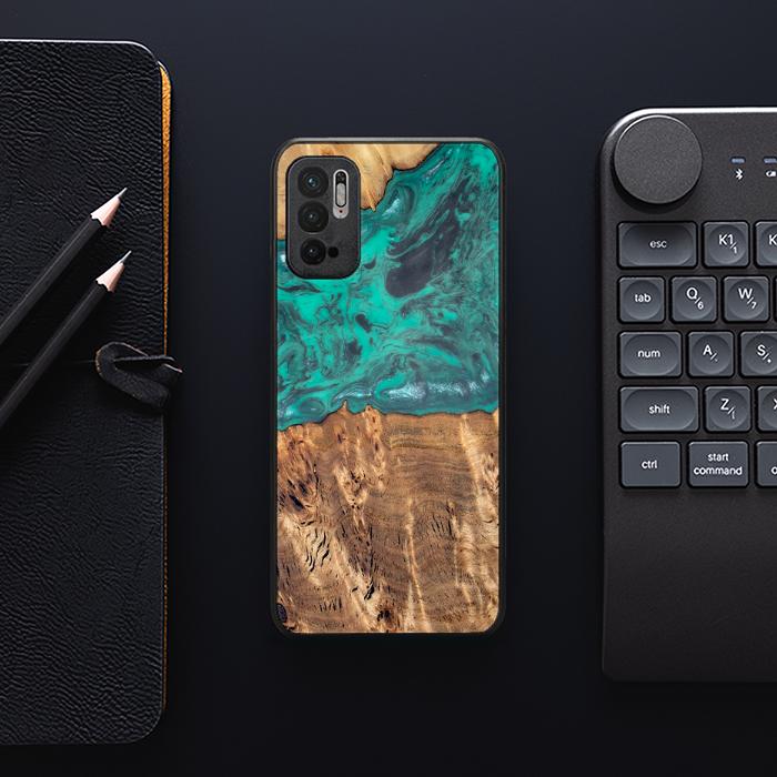 Xiaomi REDMI NOTE 10 5G Handyhülle aus Harz und Holz - Synergy#D108